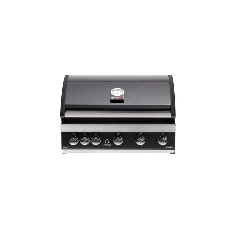 Gratar pe gaz cu 6 arzatoare (5 inox + 1 infrarosu), incastrabil, grile si plita fonta, Grandhall Maxim G5IB K05000307A Cumpără online