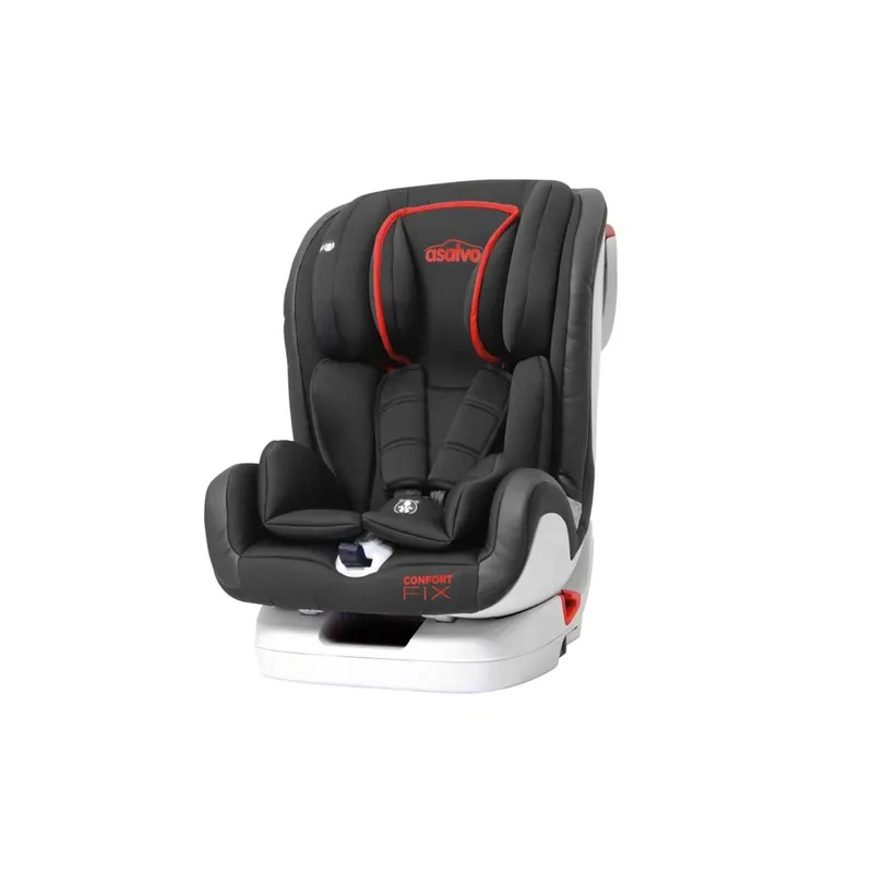 Scaun auto asalvo confort fix, 9-36 kg, negru/rosu Ofertă de sezon