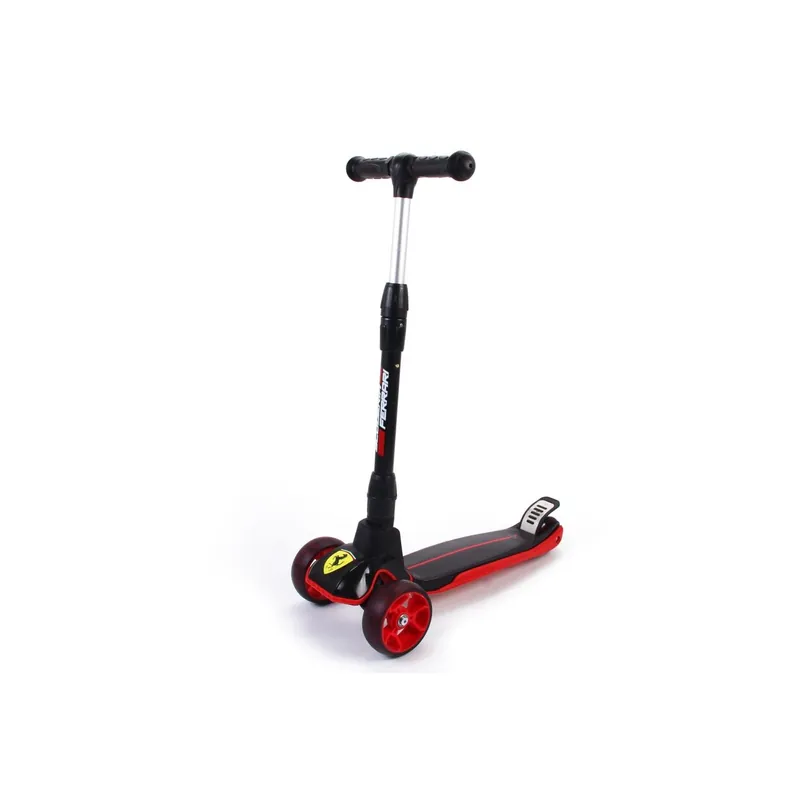 Trotineta pliabila ferrari cu ghidon reglabil 3 nivele inaltime, neagra Ofertă
