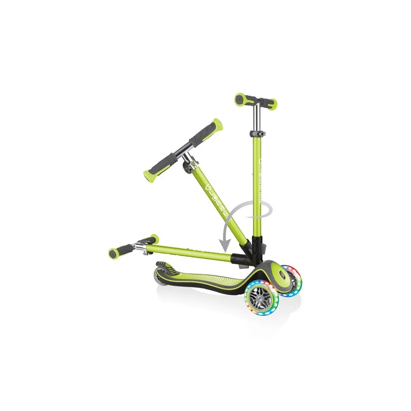 Ofertă Trotineta pliabila globber elite deluxe lights verde