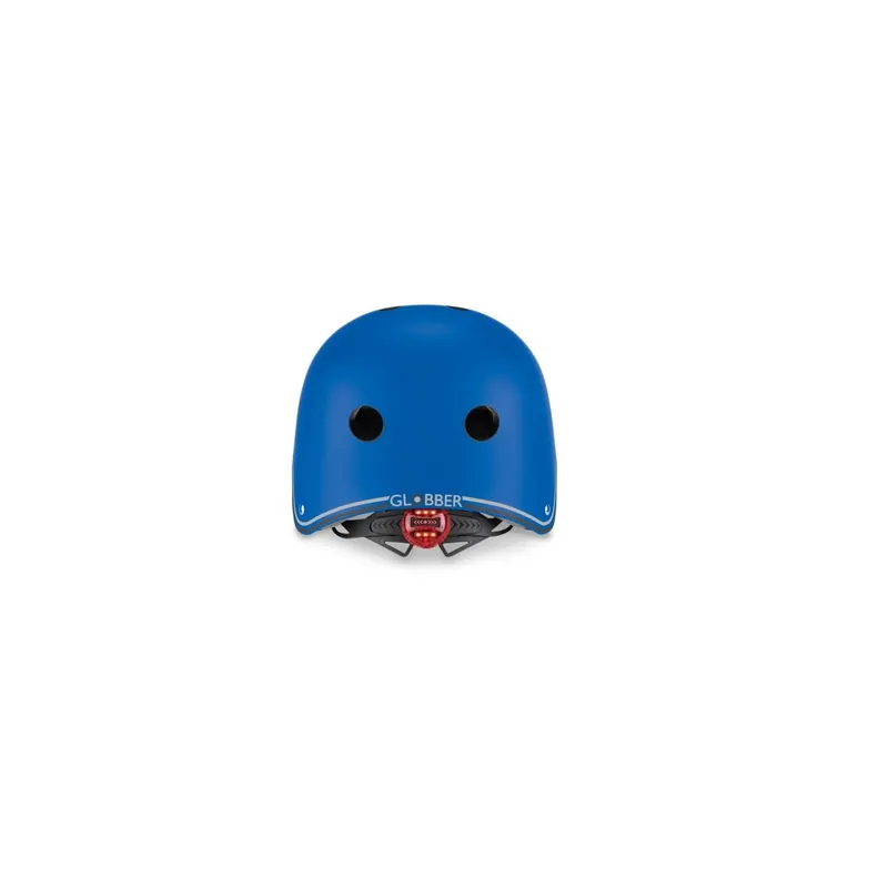 Promoție Casca protectie globber primo, cu lumini, culoare albastra