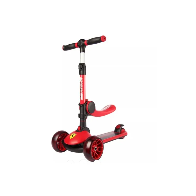 Trotineta pliabila ferrari twist rosie cu scaun Lichidare de stoc