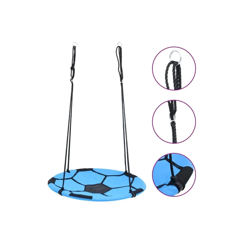 Leagan cuib, model fotbal, albastru,100 cm Ieftin