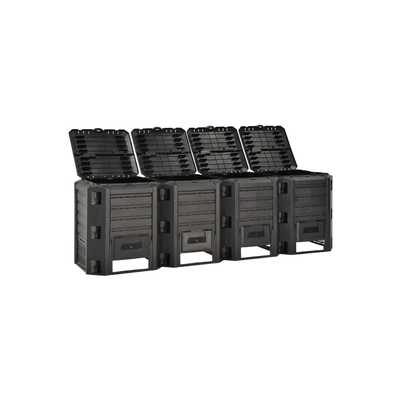 Compostor de gradina, negru, 1600 L Reducere specială