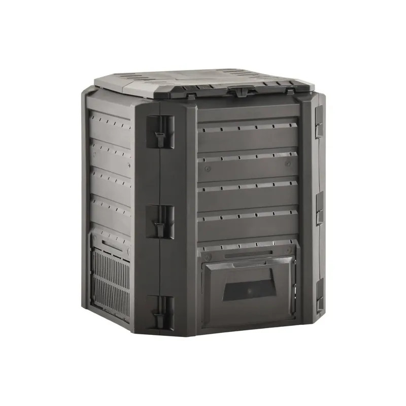 Compostor de gradina, negru, 380 L Chilipir