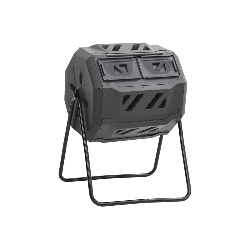 Retur ușor Recipient de compost de gradina, negru, 73x64x95 cm, 160 L