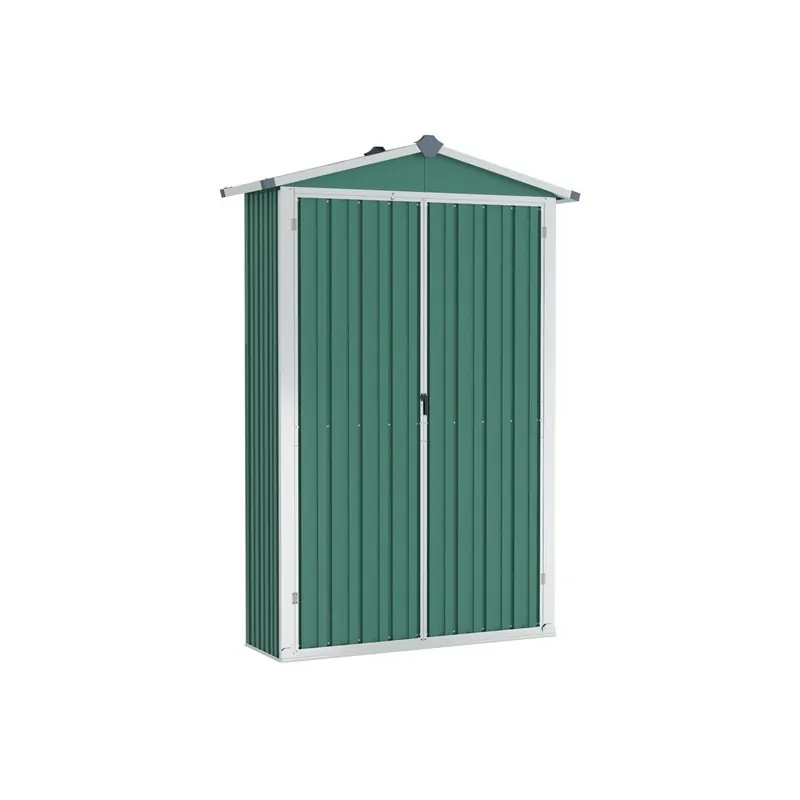 Magazie de gradina, verde,107,5x46x183 cm, otel zincat Reducere extra