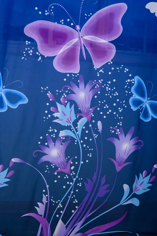 Perdea din Matase Blue Butterfly - PERD184_PLC Preferatul clienților
