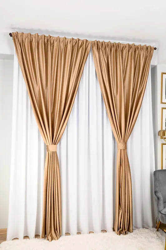 Draperie din Catifea Crem - CTFD008C_PLC Super ofertă
