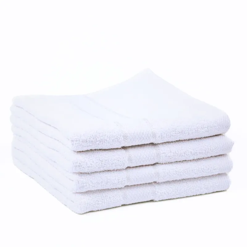Set Prosoape 3+1 GRATIS - Alb Imaculat, Bumbac 100%, Medii - 50x90 cm. Ideale pentru Față și Mâini, Uscare Rapidă și Textură Pufoasă - 420g/mp - PRSM001 Livrare expres