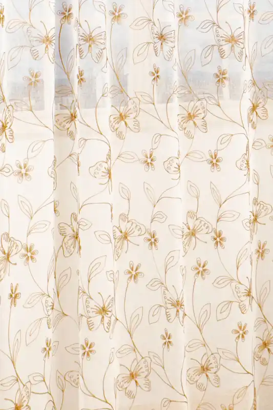Set 2 Perdele din In Paradis Coffee 100X245cm cu Rejansa - PERD036D_100X245_ATL Preț mic