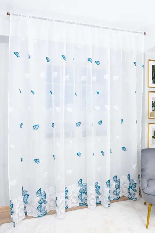 Set 2 Perdele Serenity din In Turcoaz 150x245cm cu Rejansa - PERD040E_150x245_ATL Retur ușor