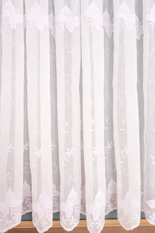 Cumpărături sigure Perdea din In Zborul Fluturilor Albi 100x245cm cu Rejansa - PERD0124A_100x245_ATL