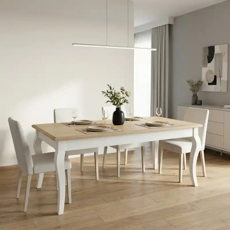 Cel mai vândut Masa dining cu picioare curbate 180x90x78cm