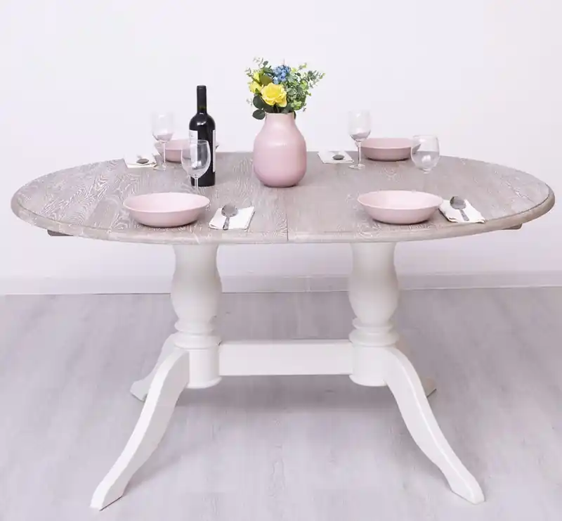 Bestseller Masa ovala cu 2 picioare 160/230x120cm, blat stejar
