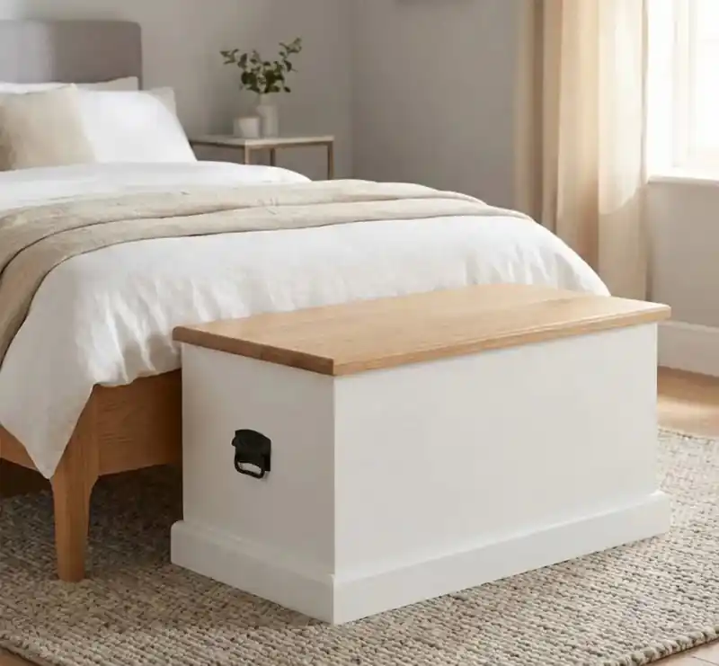 Comandă acum Cufar 90x45x45cm, blat stejar