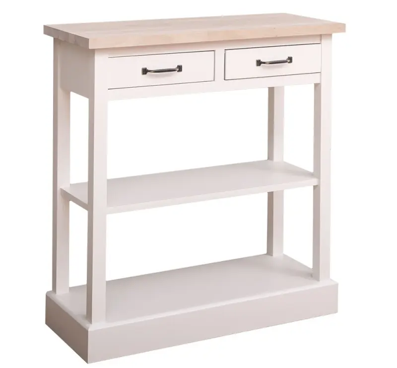 Consola cu 2 sertare, 1 polita, blat stejar Premium