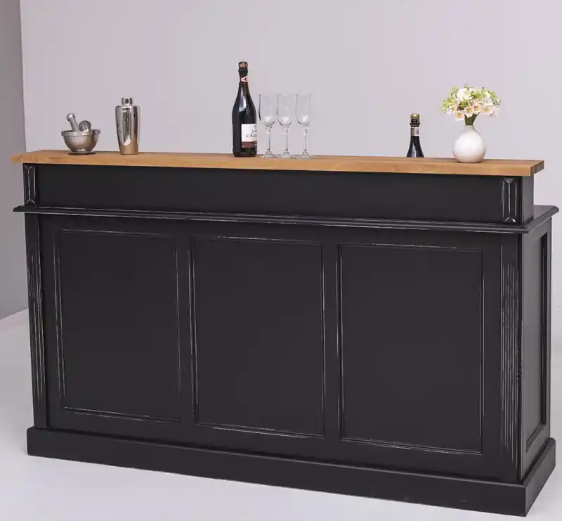 Bar cu 4 sertare, 4 compartimente deschise, blat stejar Mai ieftin